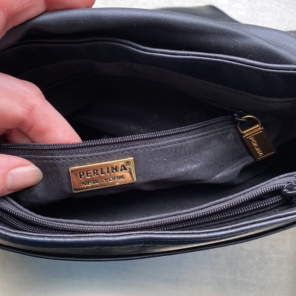 Perlina Bags Perlina Black Leather Shoulder Bag Poshmark